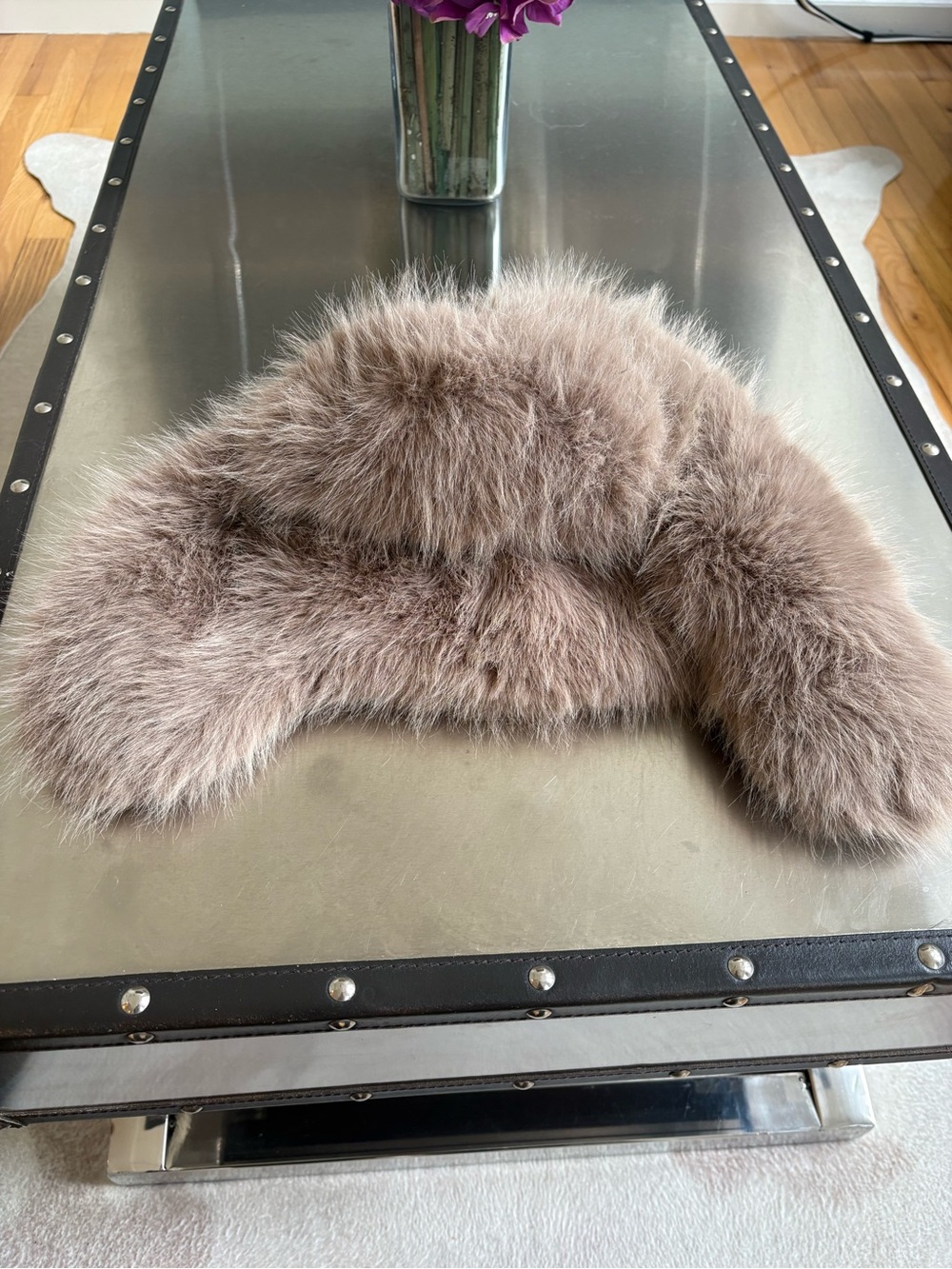 Luxurious Taupe Faux Fur Trapper hat - Picture 4 of 4